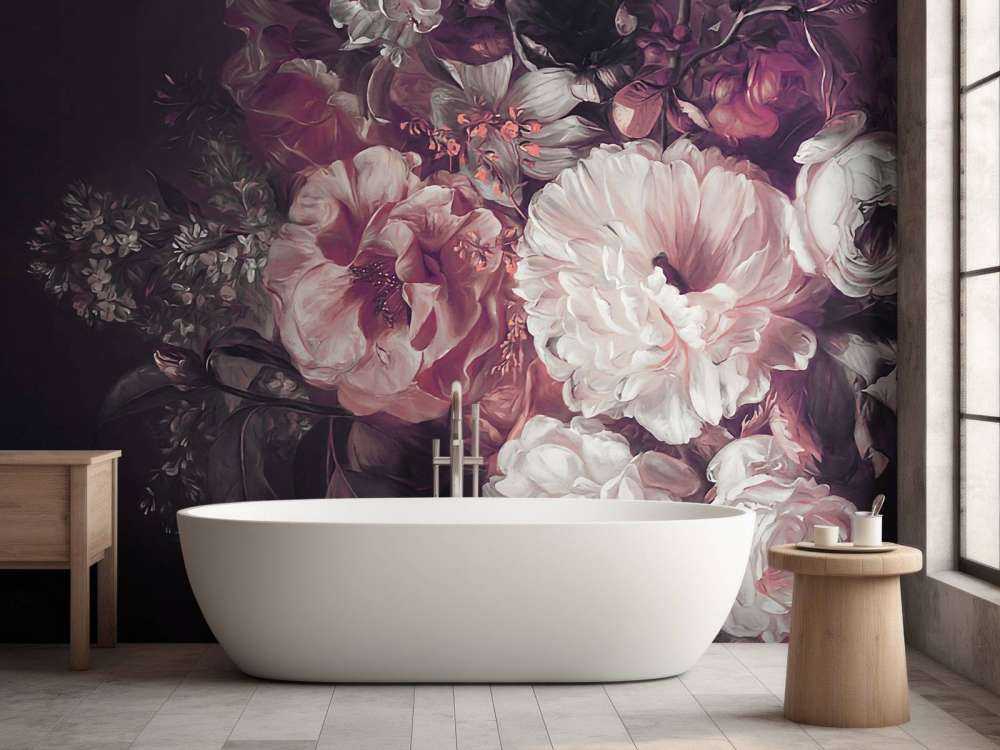 Bouquet avec lilas rouge