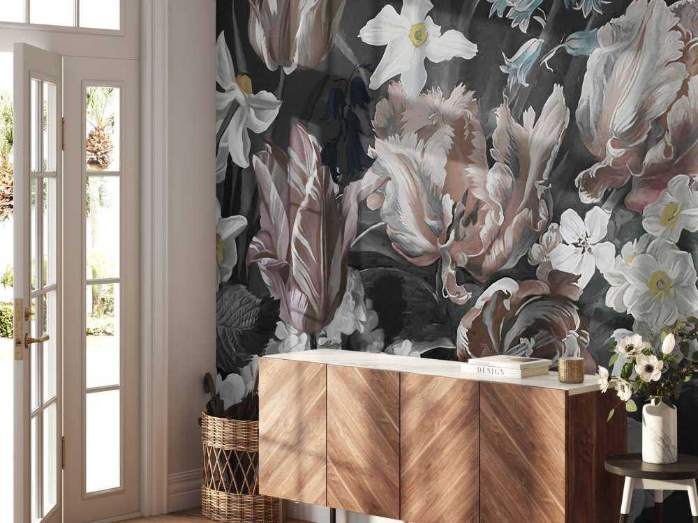 Bouquet avec des pions orange