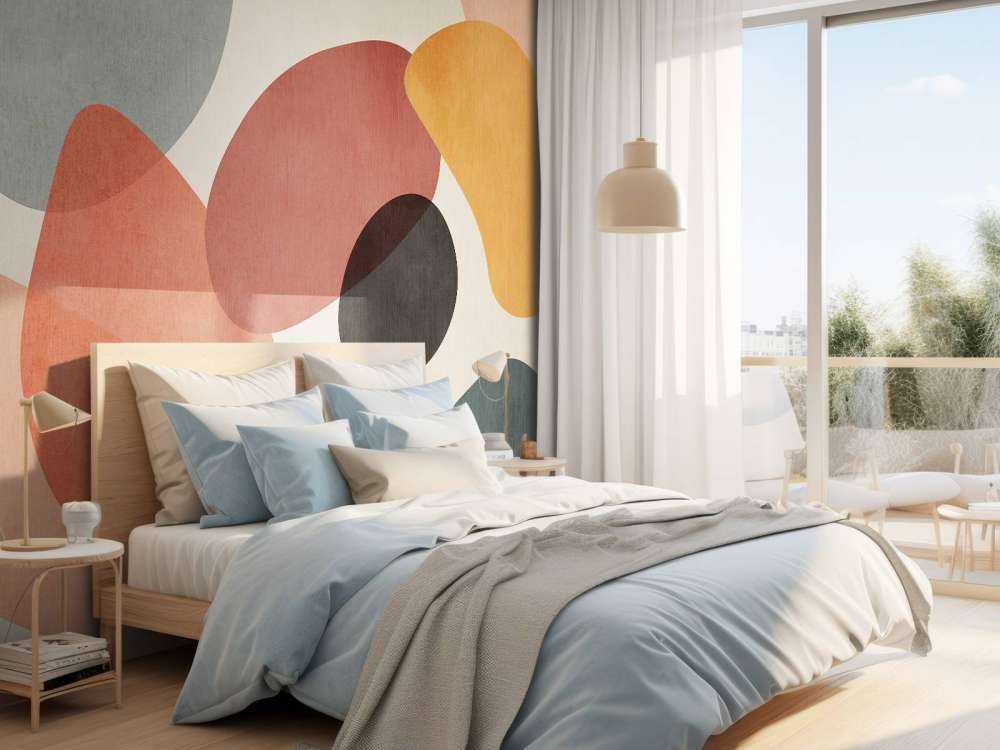 Formes organiques en couleurs rétro