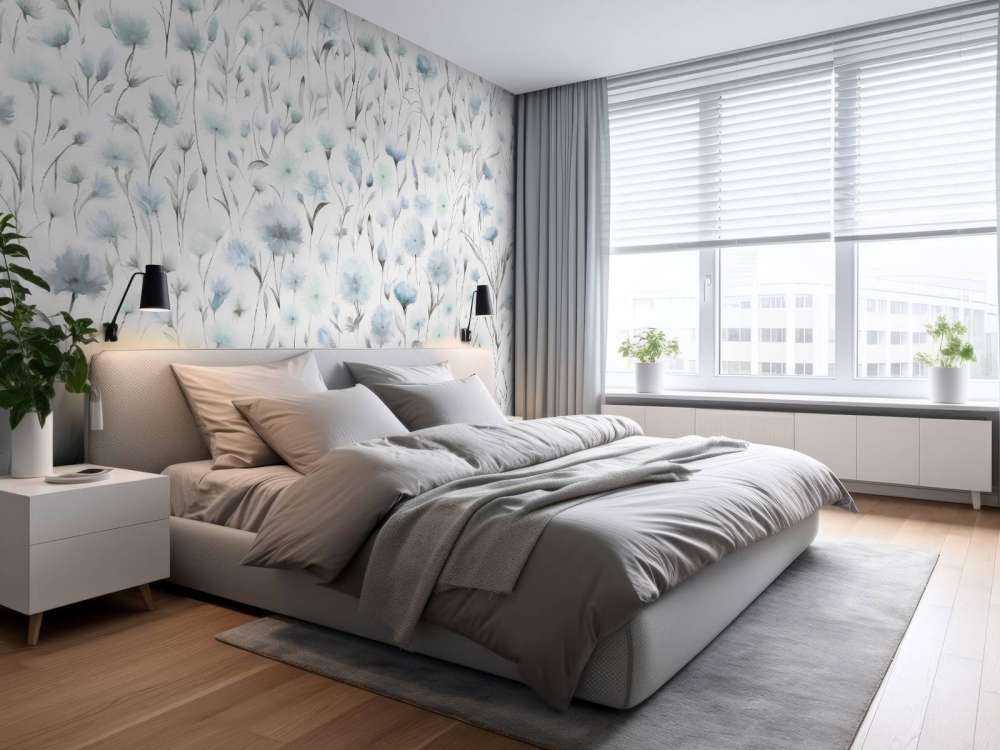 Bleu des bleuets et des herbes des champs