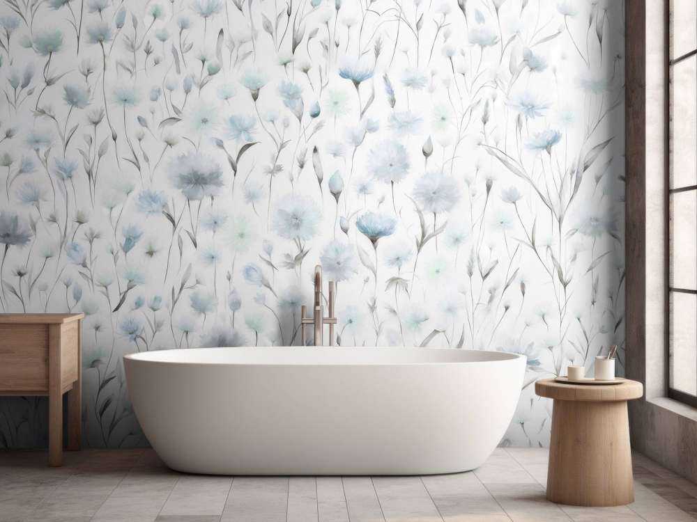 Bleu des bleuets et des herbes des champs