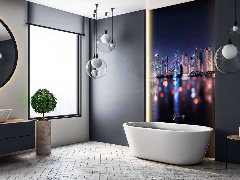 Horizon nocturne au bord de l'eau