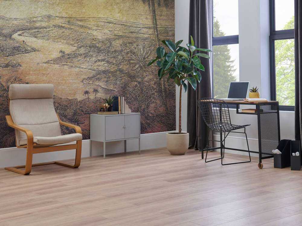 Paysage fluvial tropical au coucher du soleil