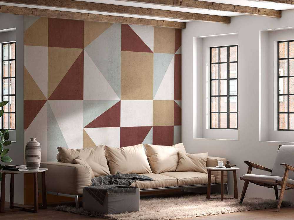 Surfaces géométriques en couleurs rétro