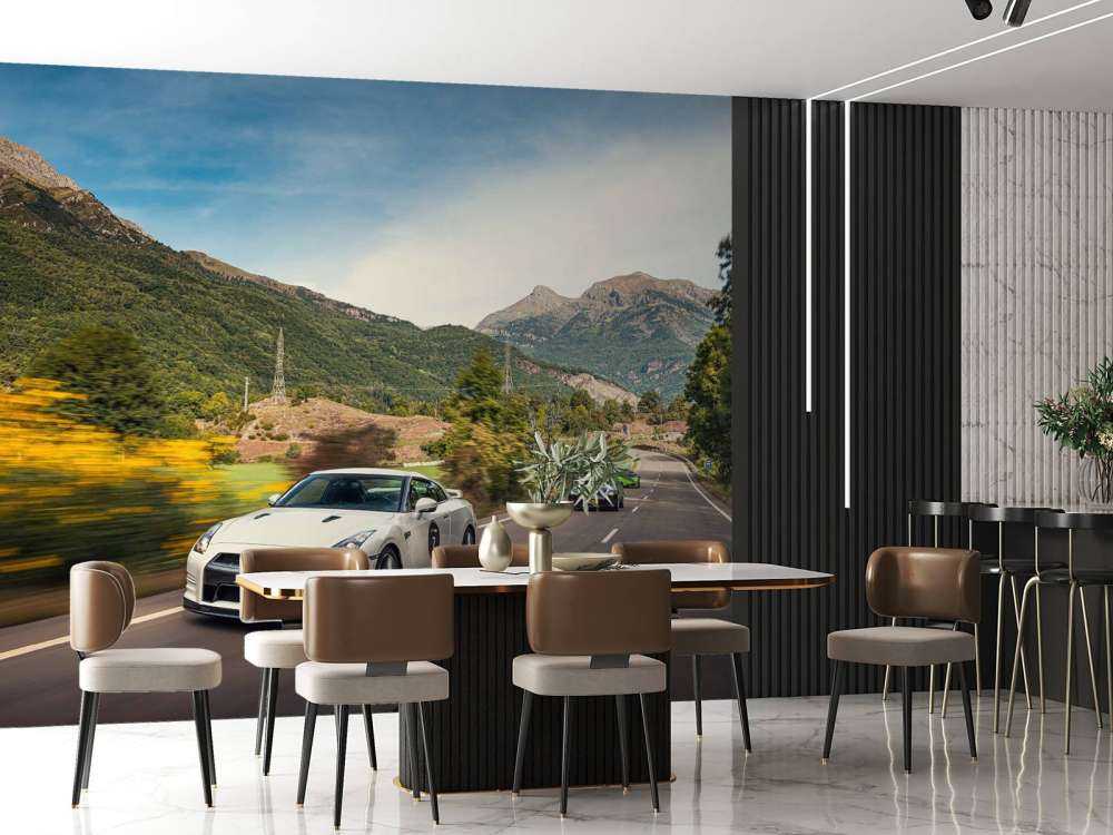 Nissan GT-R en pleine vitesse