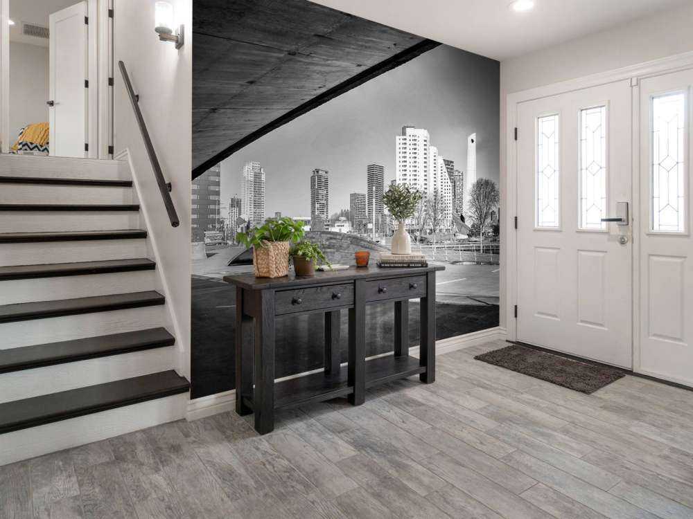 Skyline de Rotterdam sous le pont