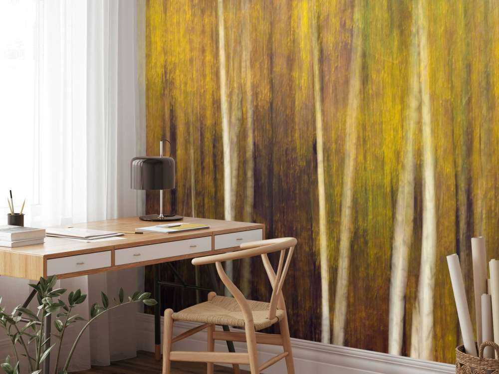 Forêt d'automne en mouvement