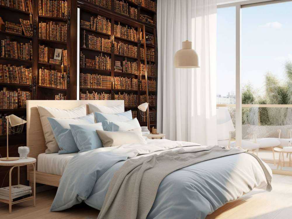 Bibliothèque secrète avec porte cachée