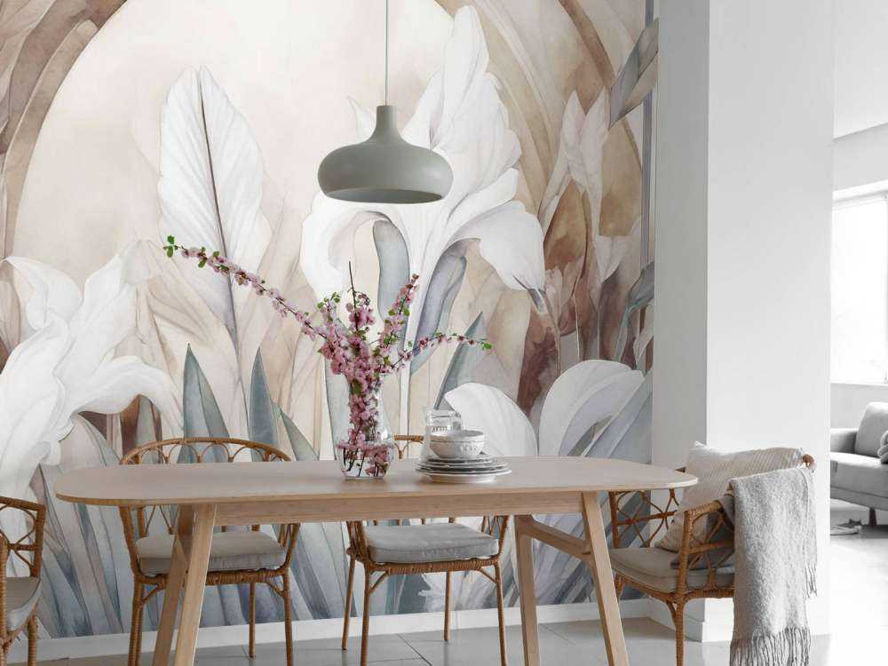 Iris au lever du soleil gris