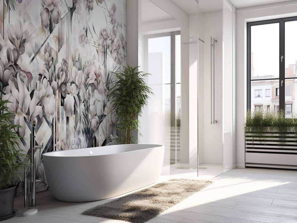 Immenses iris aquarelle jaunes