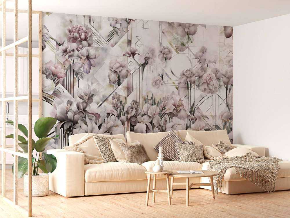 Immenses iris aquarelle jaunes