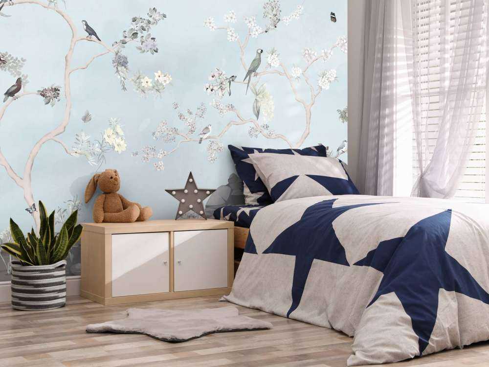 Birds in Garden Panorama 12