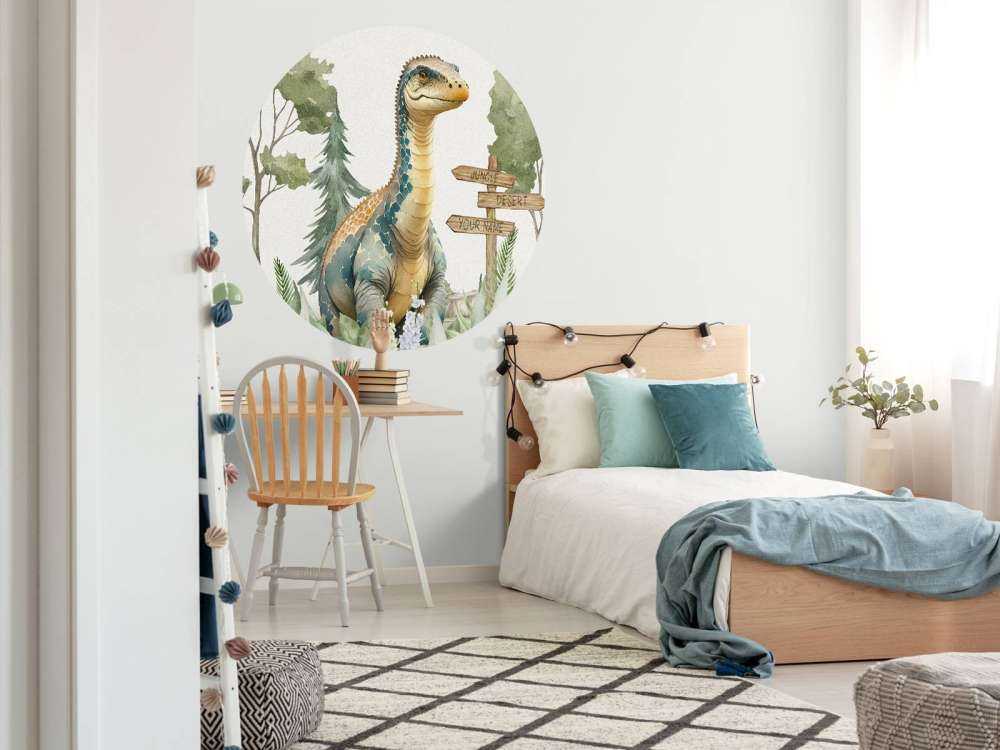 Bébé brachiosaure dans la jungle