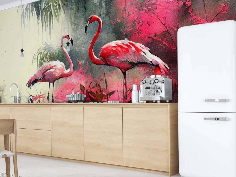 Esquisse de Flamant Carmin