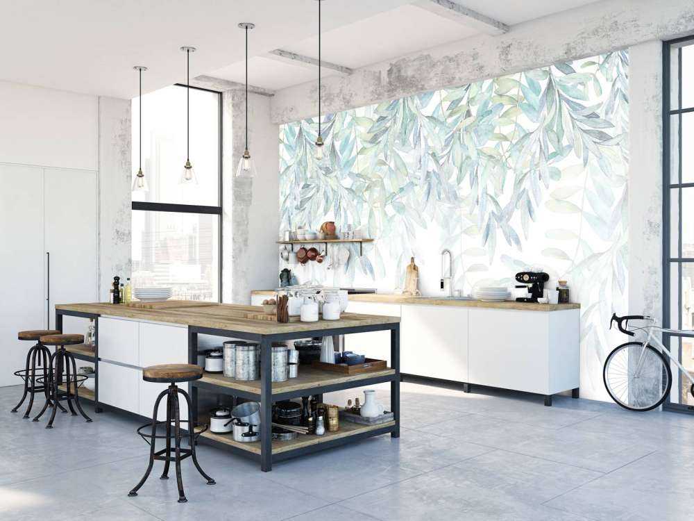 Feuilles à l'aquarelle aux couleurs pastels