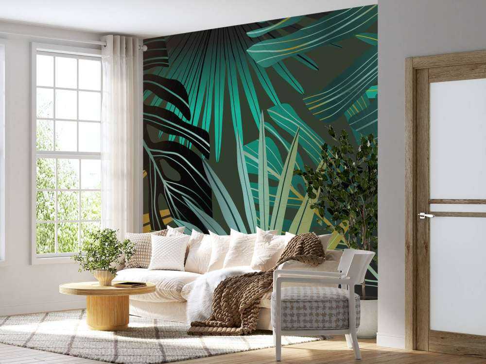 Panorama des feuilles tropicales