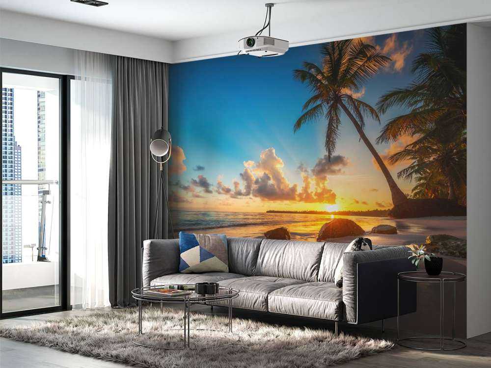 Palmiers au coucher du soleil