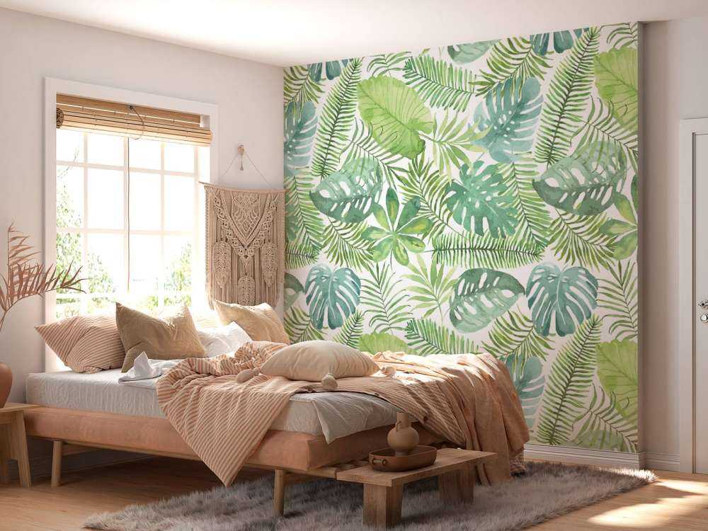 Feuilles d'aquarelle tropicales