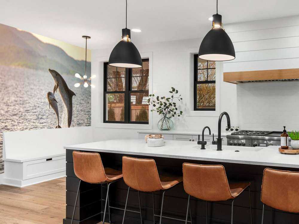 Deux dauphins qui sautent