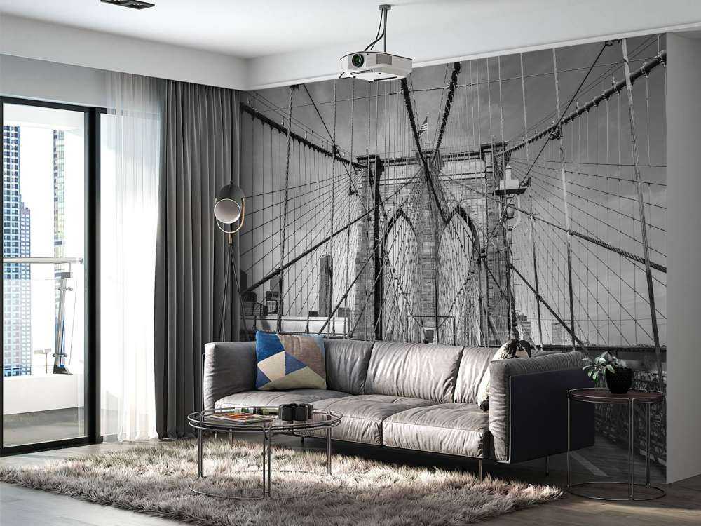 Pont newyorkais en noir et blanc