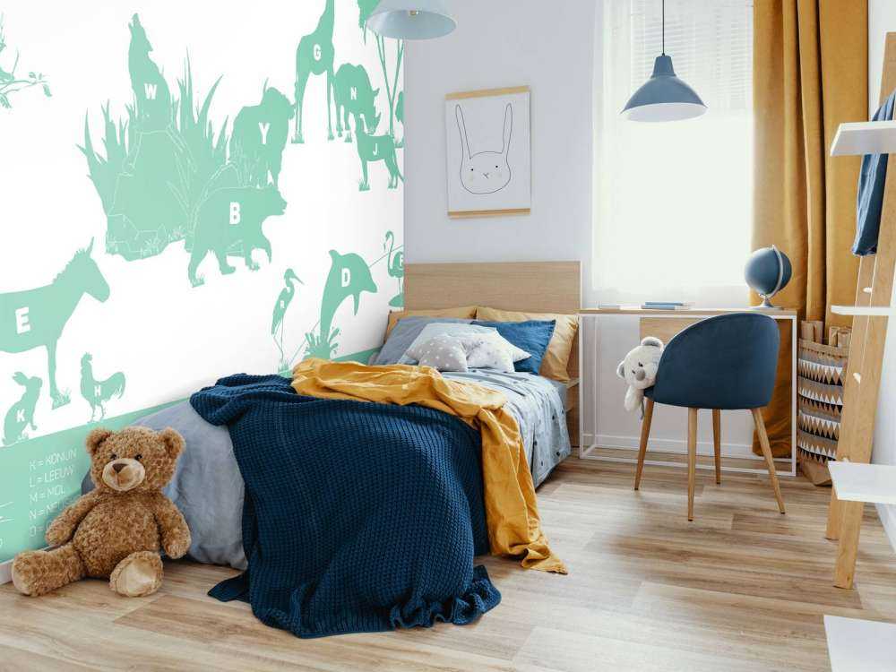 Alphabet animal, vert