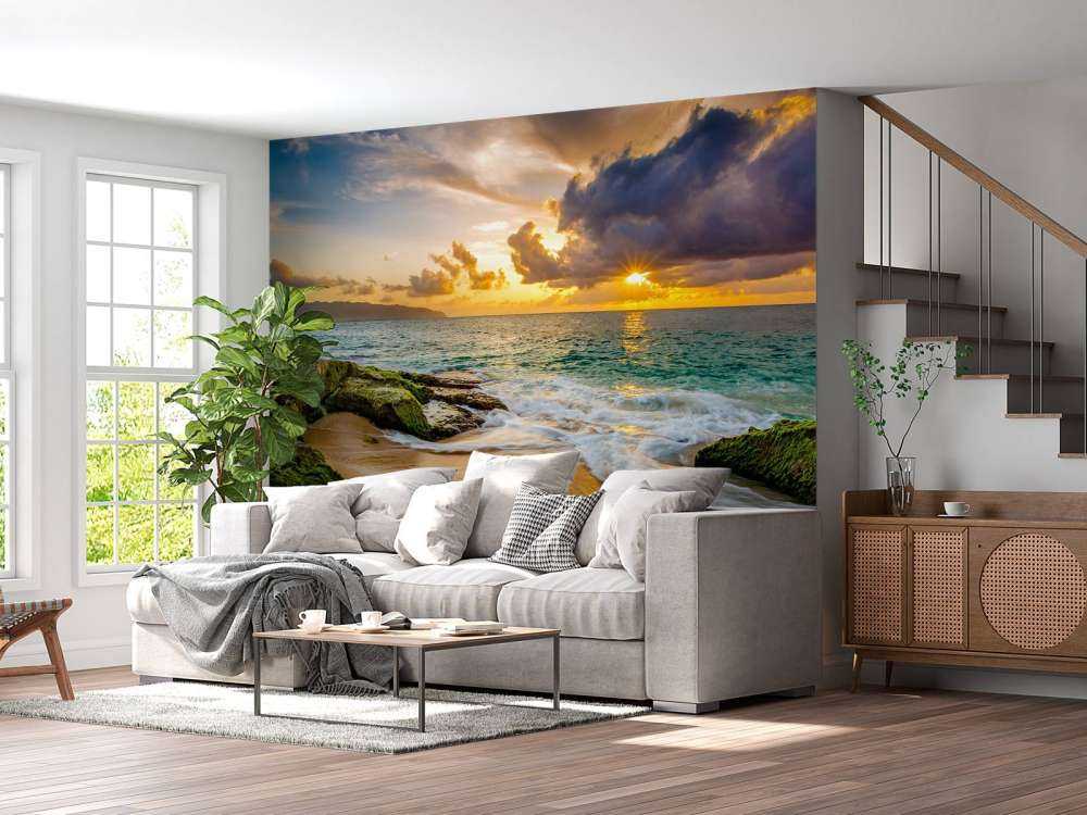 Un magnifique coucher de soleil hawaïen