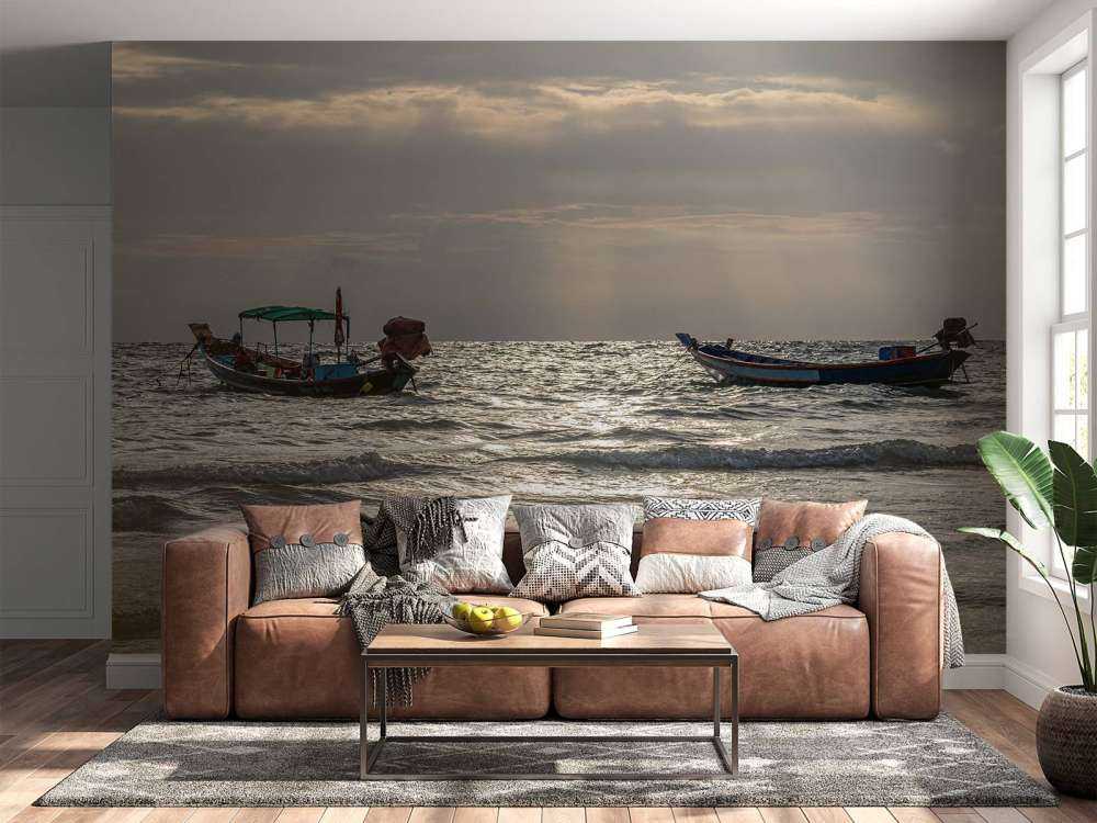 La nuit tombe Île Kho Pipi (Thaïlande)