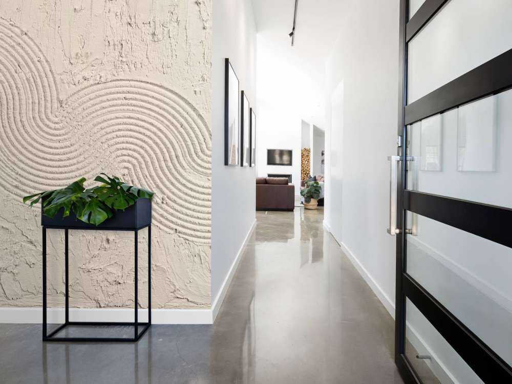 Texture jardin zen en lin