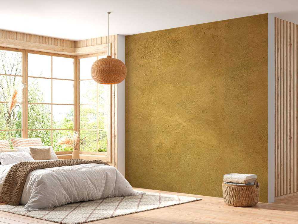 Mur en jaune ocre