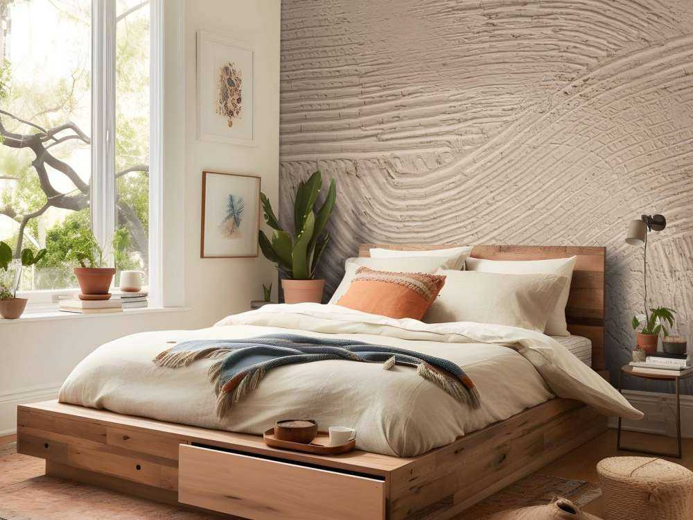 Lignes texturées en taupe