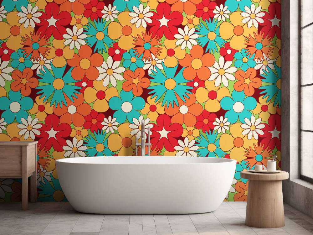 Fleurs dans le style vintage