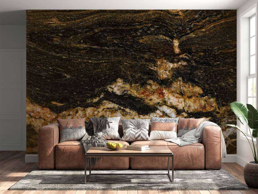 Marbre avec structure cristalline