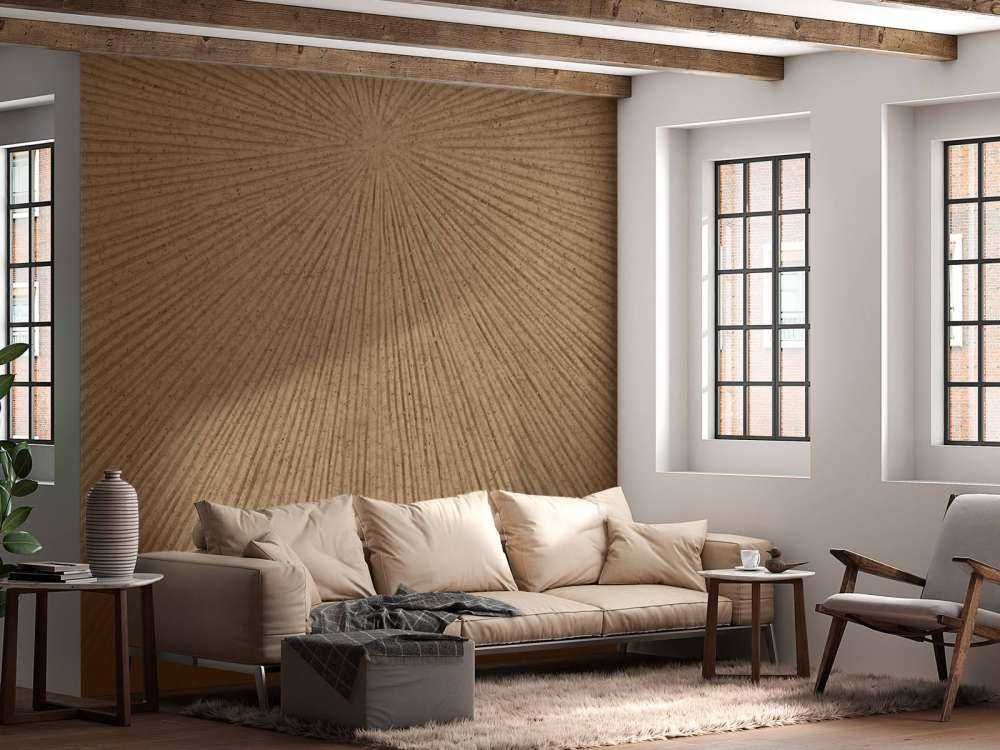 Structure avec des lignes en brun doré