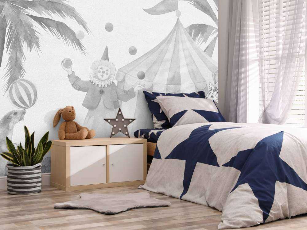 Joyeux animaux de cirque gris