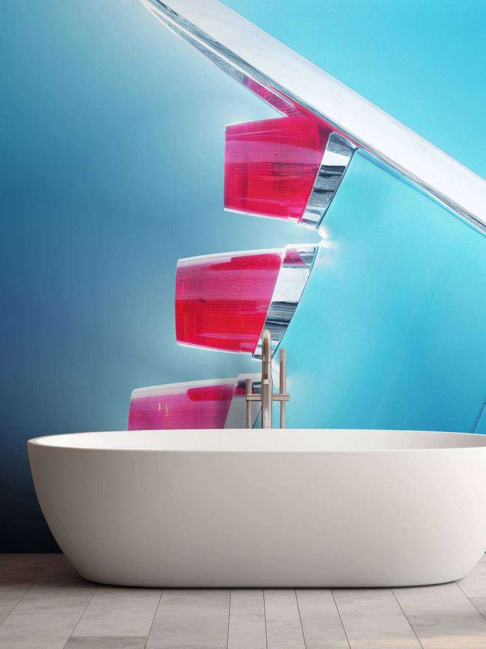 US classic car 1959 Adventurer tail fin abstract