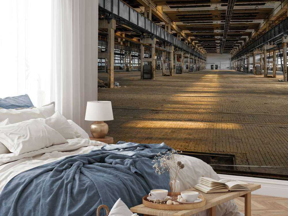 Vieux garage abandonné