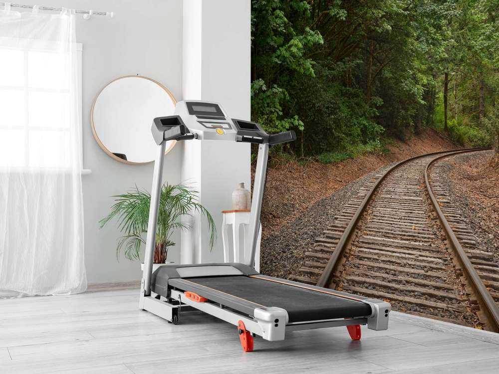 Ligne de chemin de fer à travers la forêt