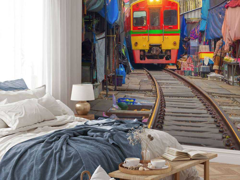 Train sur le marché