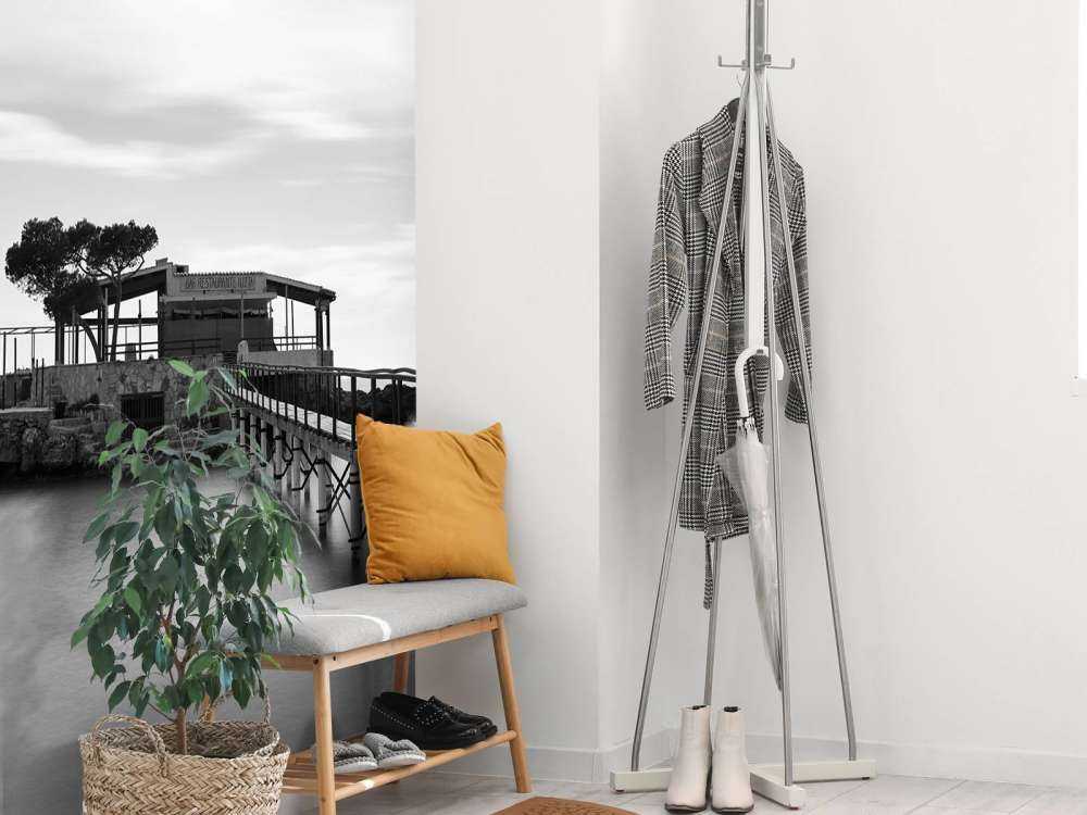 Échafaudage vers l'île