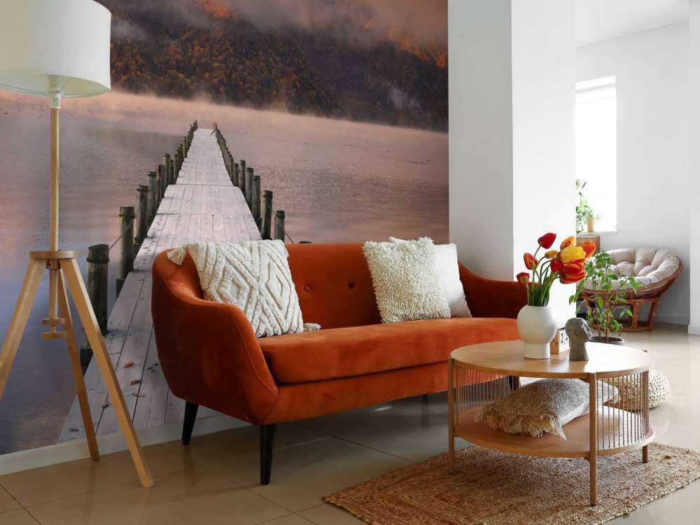 Echafaudage au lever du soleil